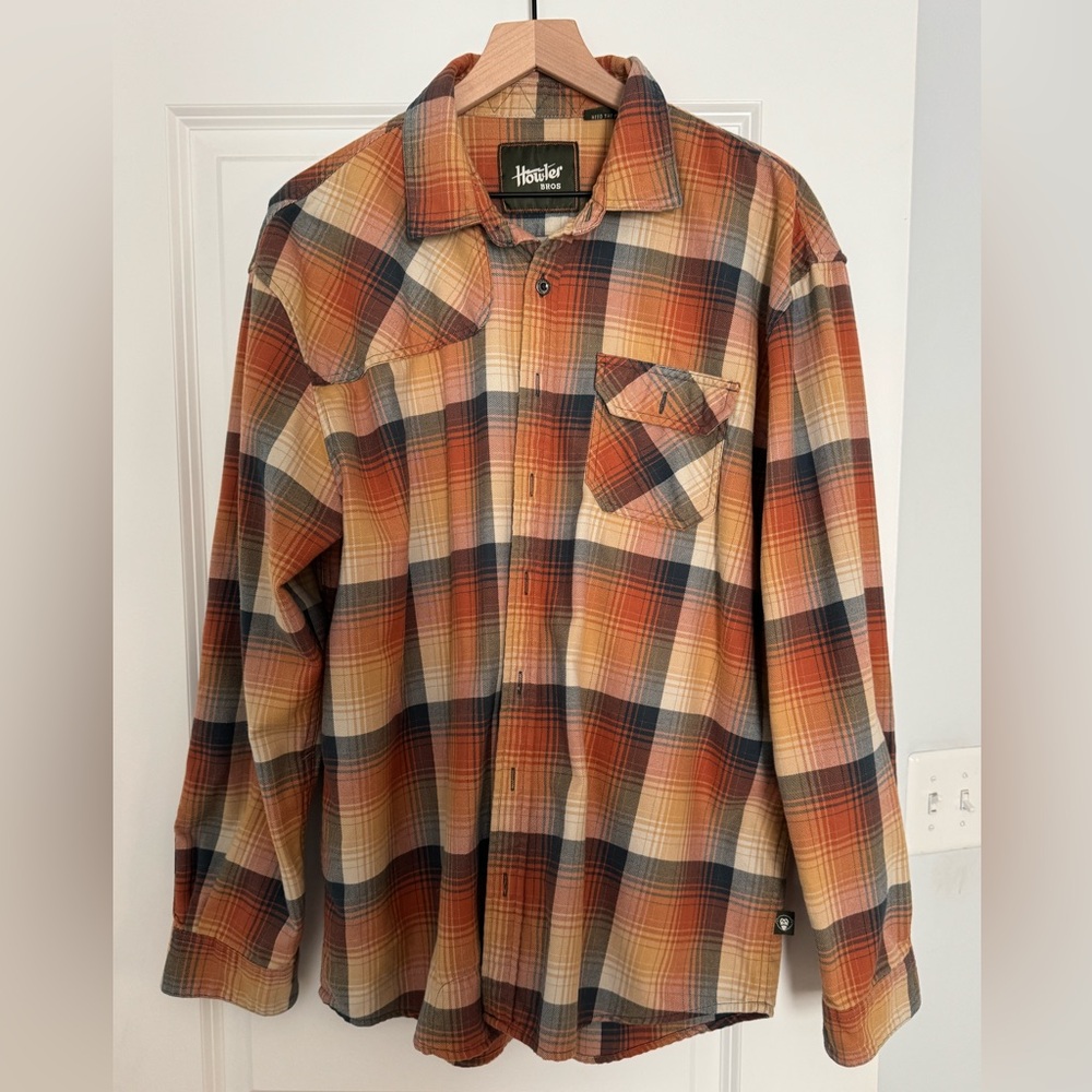 Howler Bros plaid flannel, size XL